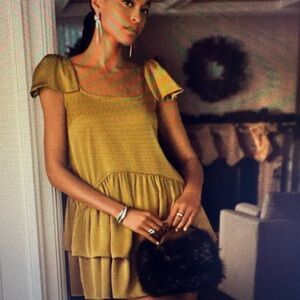 Elegant Gold Mini Dress